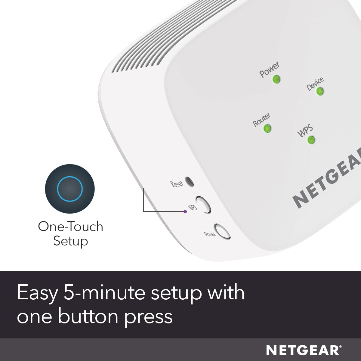 NETGEAR WiFi Mesh Range Extender (EX5000) - Covers up to 1,000 sq.ft. and 15 Devices with AC1200 Dual Band Wireless Signal Booster & Repeater (up to 1200 Mbps Speed) – Compact Wall Plug Design