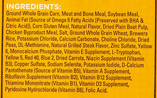Pedigree Complete Nutrition Adult Dry Dog Food, Grilled Steak & Vegetable Flavor, 18 lb. Bag