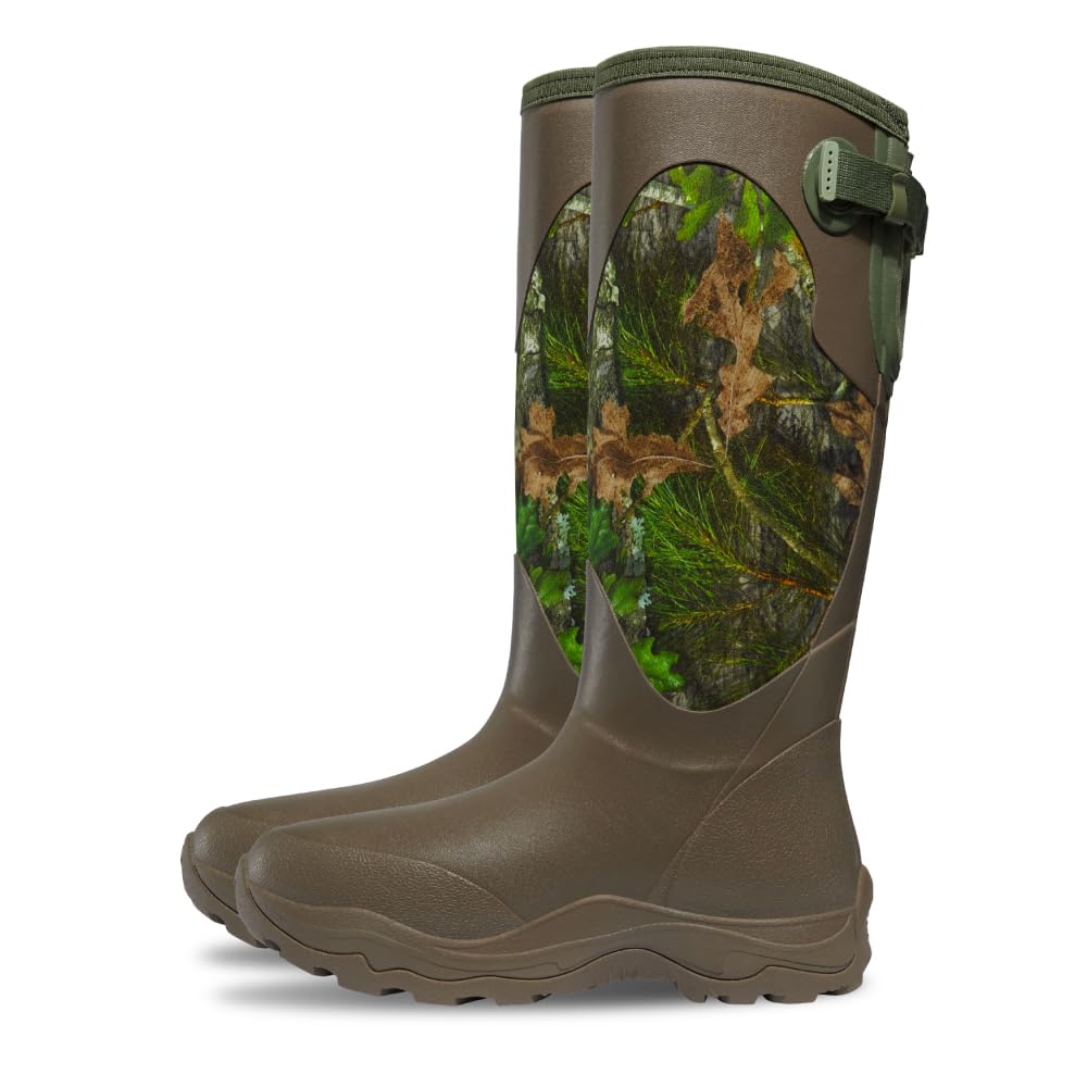 LaCrosse Women's Alpha Agility 15" Waterproof Hunting Snake Boot Brown/Green