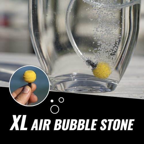 Beyond Bait Pump Portable Live Bait Aerator - Long Lasting Battery Powered Bubbler - Water Resistant Design- XL Air Stone Keep Your Bait Alive Longer
