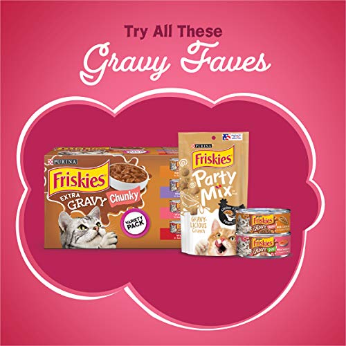 Purina Friskies Dry Cat Food Gravy Swirl'd With Flavors of Chicken, Salmon and Gravy - 22 lb. Bag