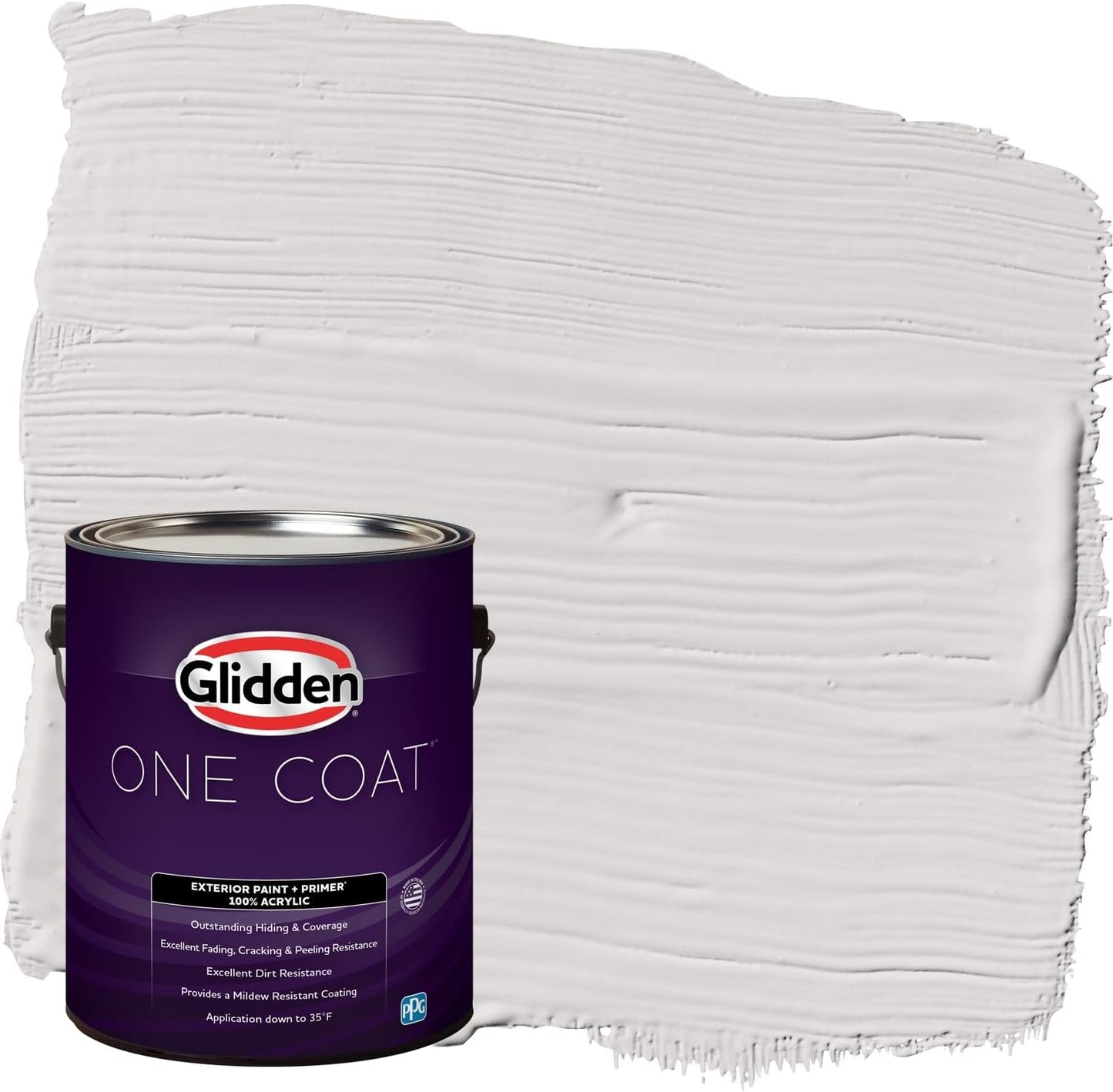 Glidden Exterior Paint + Primer: Black/Black Magic, One Coat, Satin, 1-Gallon