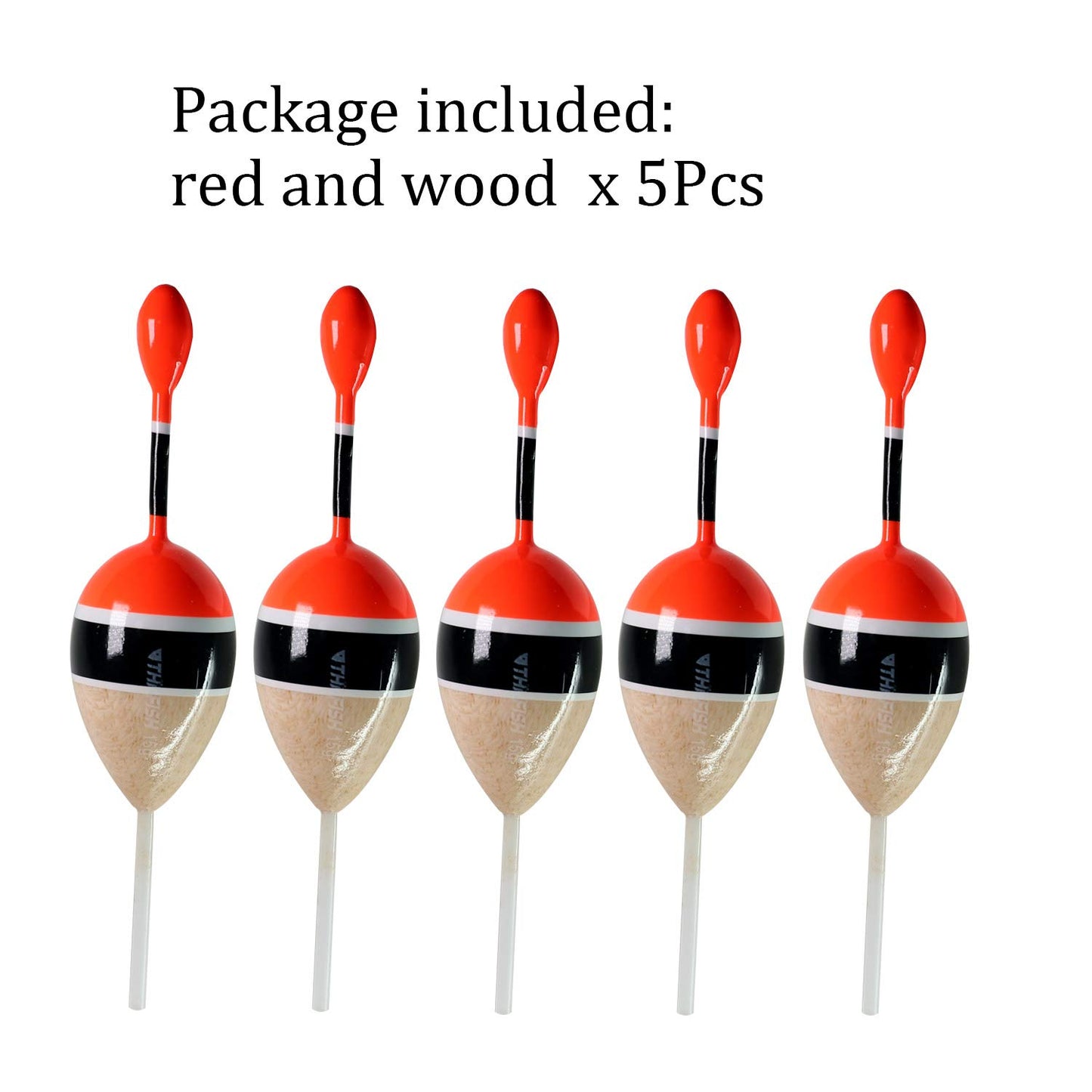 THKFISH Fishing Floats Bobbers Slide Floats Balsa Fishing Bobber Slip Bobbers for Crappie Panfish Trout Bass (1/2oz 2"x5.28") (1/6 1.6"x4.8") 5Pcs