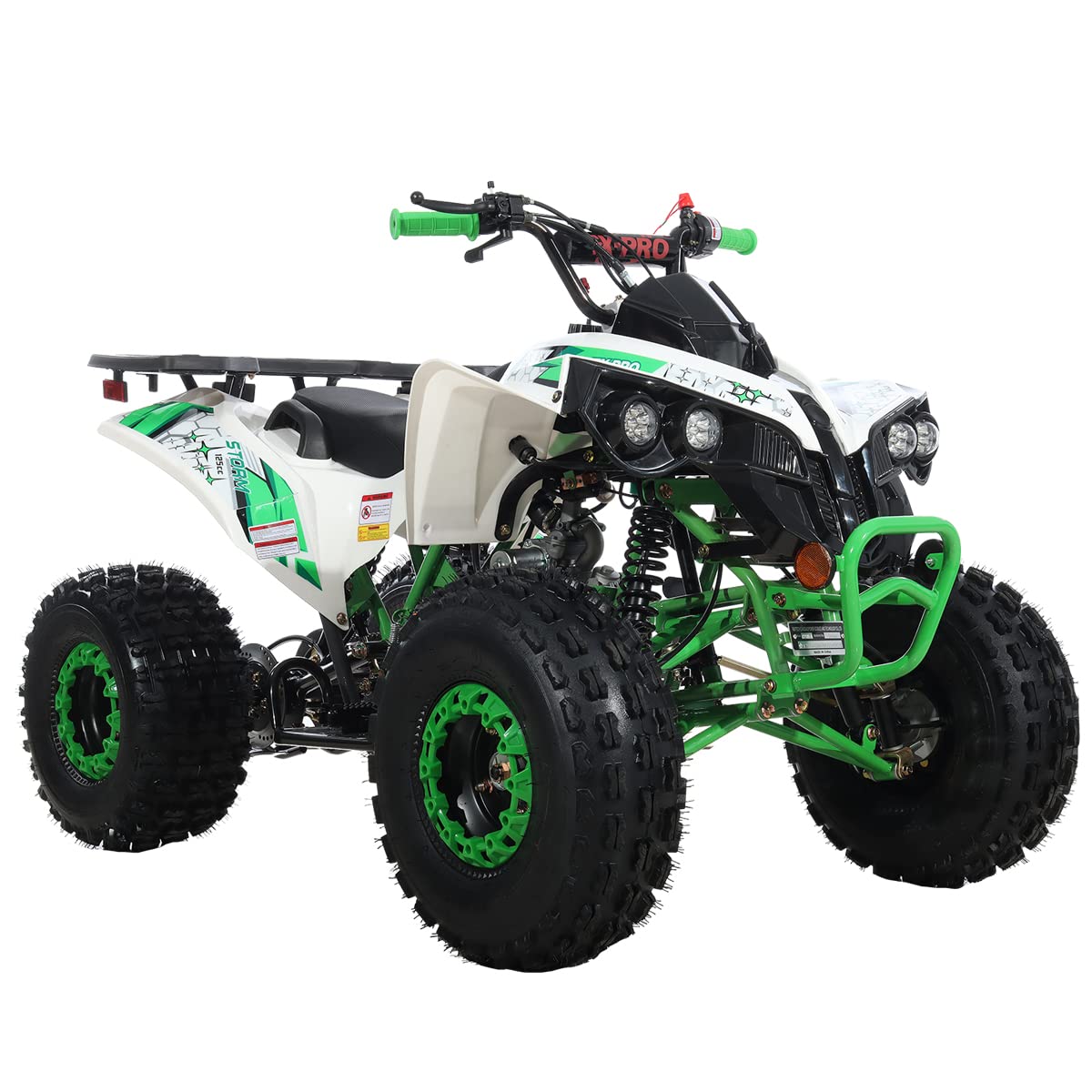 X-PRO Storm 125 125cc ATV Quad Adults ATV 4 Wheelers Youth 4 wheeler ATVs Big Boys ATVs Quads (Orange)