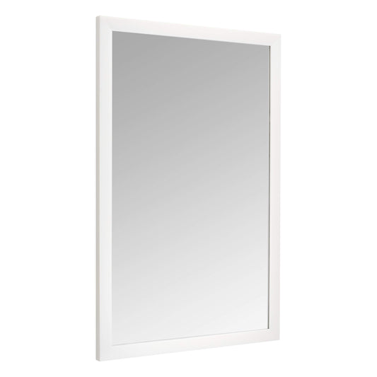 Amazon Basics Rectangular Wall Mount Mirror for Bedroom, Living Room, Entryway, 24" x 36", Standard Trim, White, Hangs Horizontally or Vertically