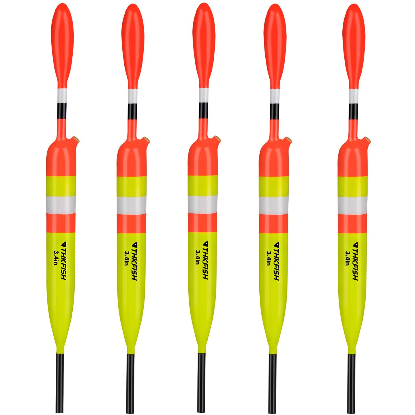 THKFISH Fishing Bobbers Fishing Floats and Bobbers Slip Bobbers for Fishing Balsa Floats Crappie Fishing Bobbers 1/6oz(3.47"X0.47"X6.73") 3/8oz(3.84"X0.6"X 7.2") 1/2oz(4.13"X0.75"X7.87")
