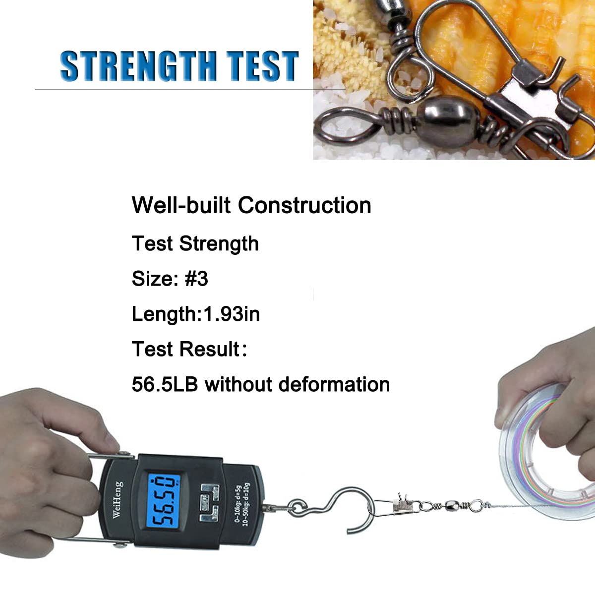50/250pcs Fishing Barrel Swivels with Safety Snaps Swivel Stainless Steel High Strength Interlock Snap Swivels Rolling Connector Black Nickel Solid Ring Freshwater Fishing Tackles Accessories
