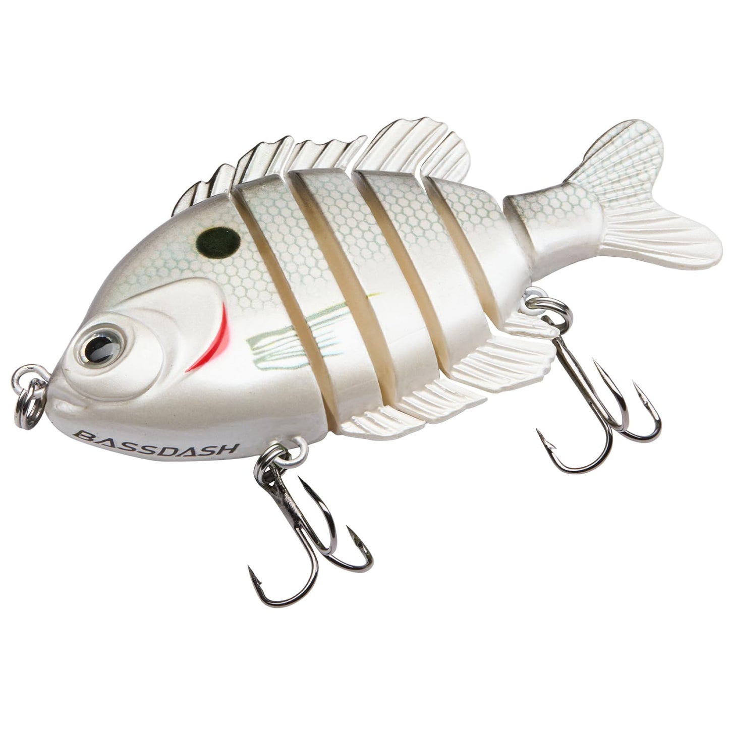 BASSDASH SwimPanfish Multi Jointed Panfish Bluegill Swimbaits Hard Topwater Bass Lures Fishing Lure Crank Saltwater 3.5in/0.85oz