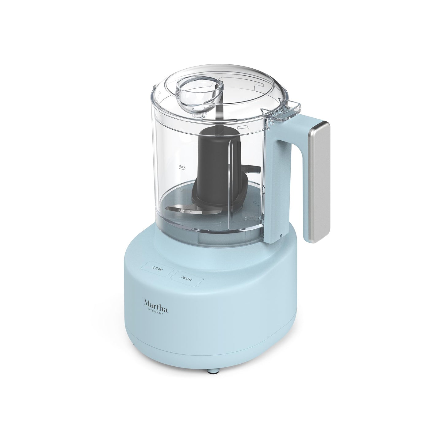 Martha Stewart 3 Cup Electric Food Chopper, Vegetable & Herb Mini Food Processor, 24oz BPA-Free Bowl, Stainless Steel Blades, Pour Spout, Dicing, Mincing, Chop & Puree, Dishwasher Safe, Caviar