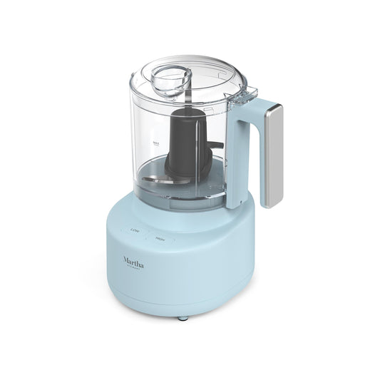 Martha Stewart 3 Cup Electric Food Chopper, Vegetable & Herb Mini Food Processor, 24oz BPA-Free Bowl, Stainless Steel Blades, Pour Spout, Dicing, Mincing, Chop & Puree, Dishwasher Safe, Caviar