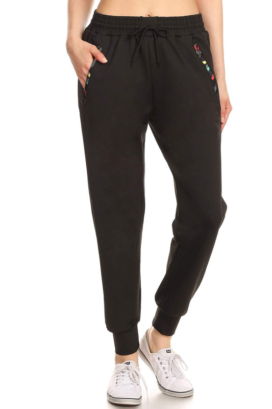 Leggings Depot Women's Relaxed-fit Jogger Track Cuff Sweatpants with Pockets for Yoga, Workout