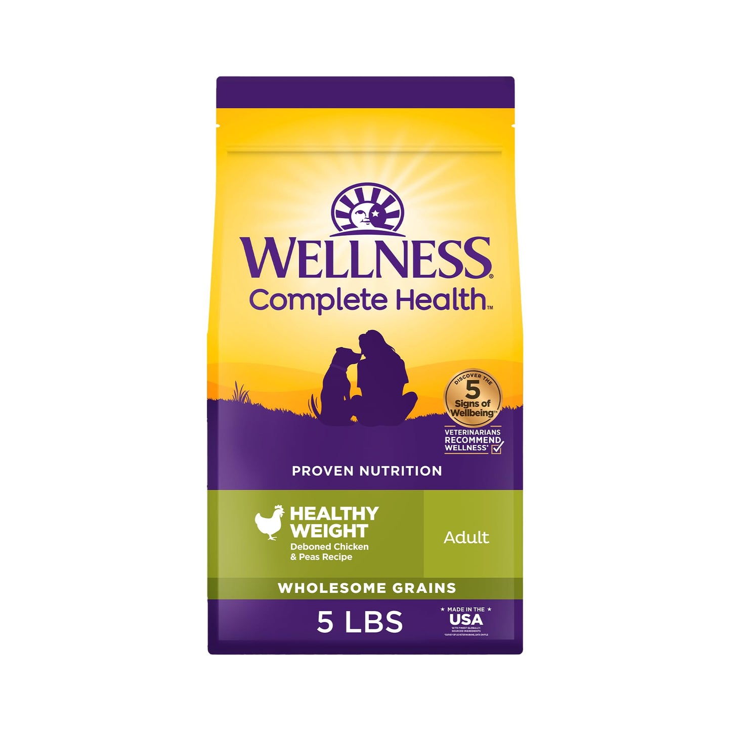 Wellness Complete Health Dry Dog Food, Wholesome Grains, Natural, Lamb & Barley Recipe, (30-Pound Bag)