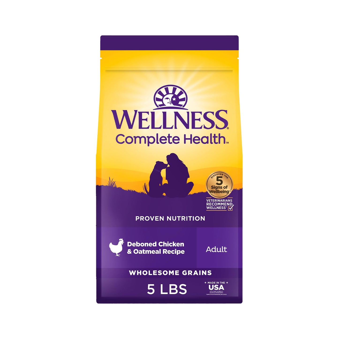 Wellness Complete Health Dry Dog Food, Wholesome Grains, Natural, Lamb & Barley Recipe, (30-Pound Bag)
