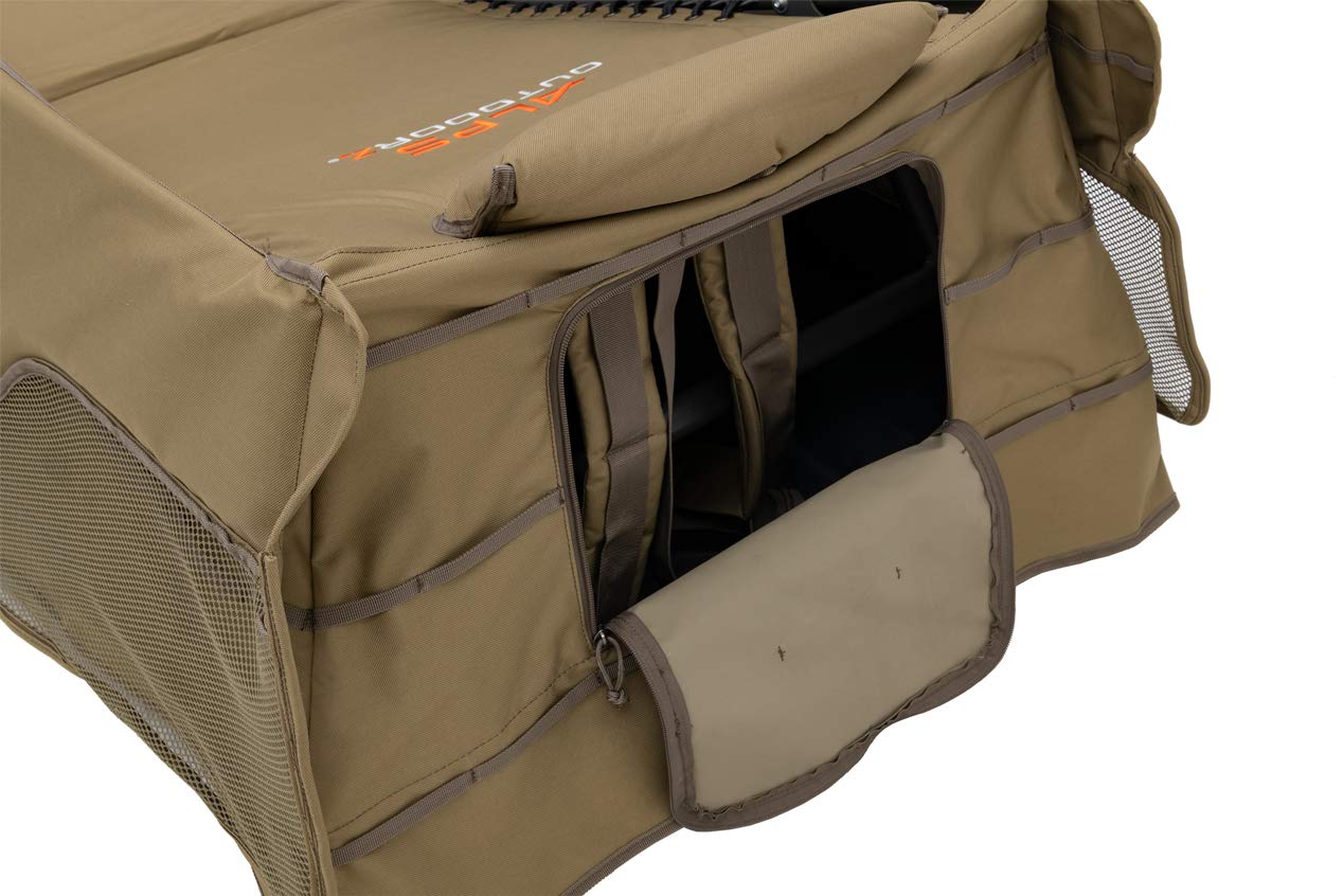 ALPS OutdoorZ Legend Layout Blind - Hunting Blind, Tan, with Zero-Gravity Chair Design, Waterproof Floor, Mesh Face Screen, Rear Zippered Door, and Backpack Carry Straps