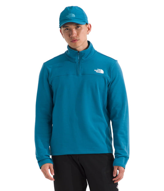 THE NORTH FACE Men's Cedar Trail Grid Fleece Quarter Zip Jacket | Cold Weather Top With Durable, Reinforced Bindings