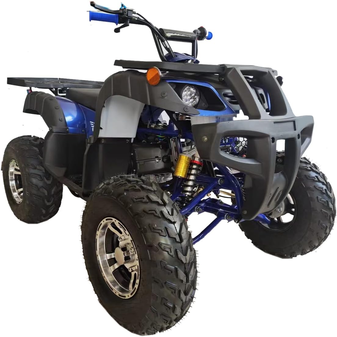 X-PRO 200 Adult ATV with Automatic Transmission w/Reverse, Big 23"/22" Aluminium Rim Wheels! (Blue)