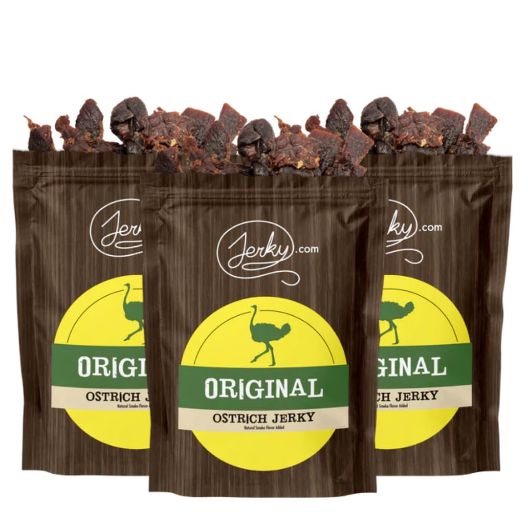 Jerky.com Original Buffalo Jerky 3-Pack - Exotic Jerky High Protein, Gluten-Free, All-Natural Exotic Snack - Premium Wild Game Meat - Perfect for Hiking, Camping, and On-the-Go 1.75oz (Pack of 3)