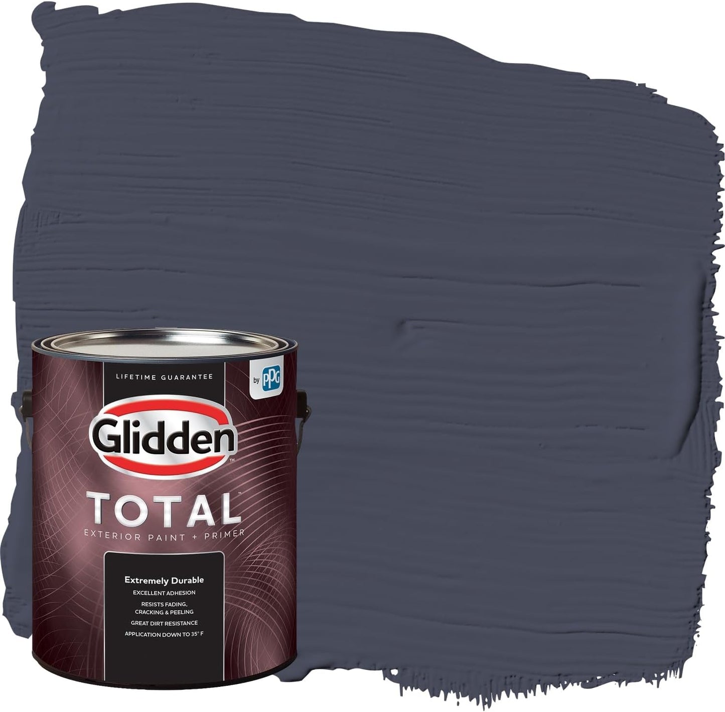 Glidden Exterior Paint + Primer: Black/Black Magic, One Coat, Satin, 1-Gallon