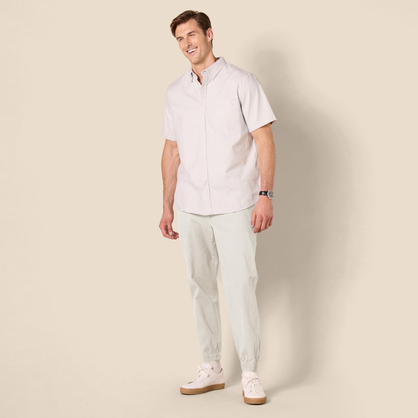 Amazon Essentials Men's Straight-Fit Washed Cotton Chino Jogger Pant