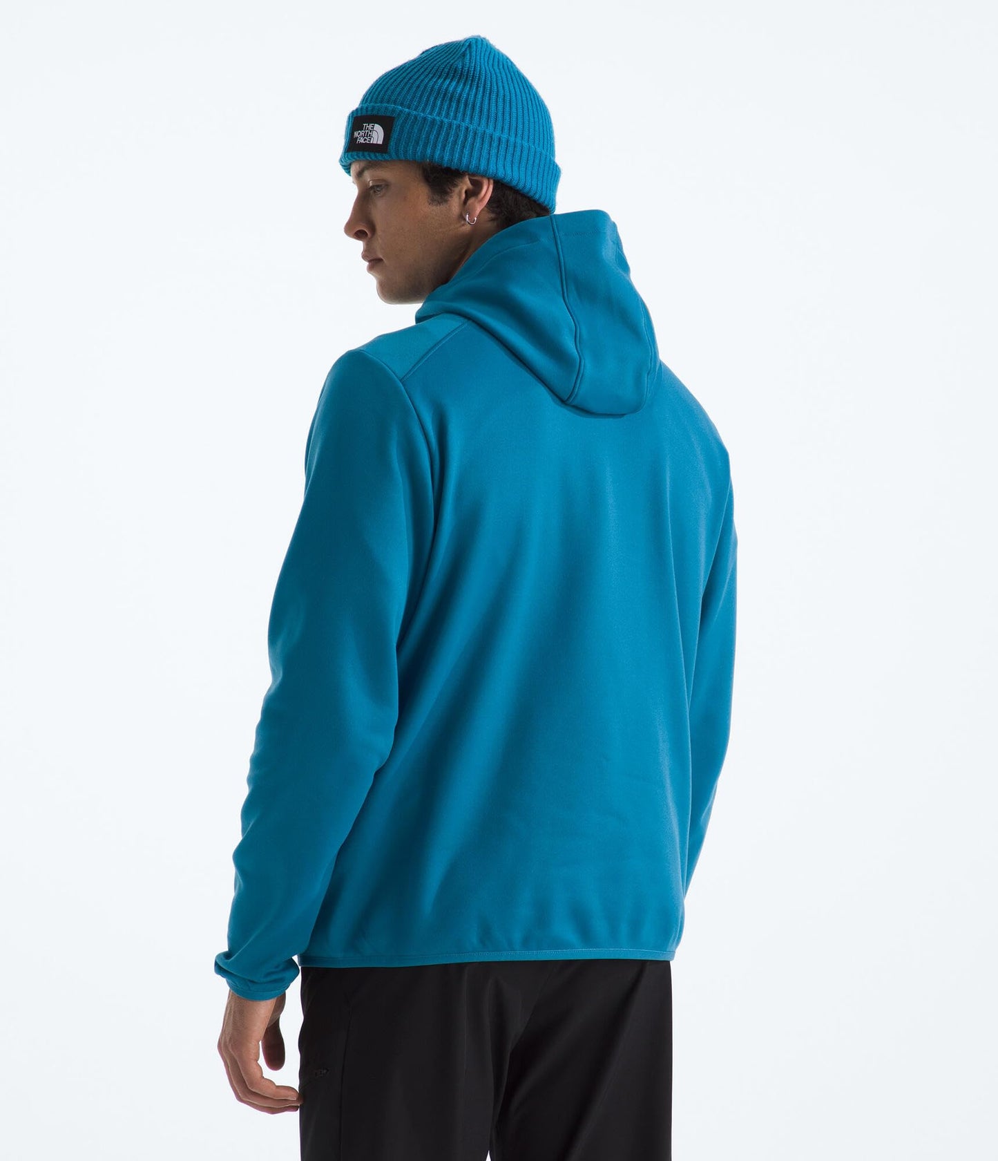THE NORTH FACE Men's TNF Performance Fleece Full Zip Hoodie | Lightweight Hooded Top, Elastic Binding & Zip Pockets
