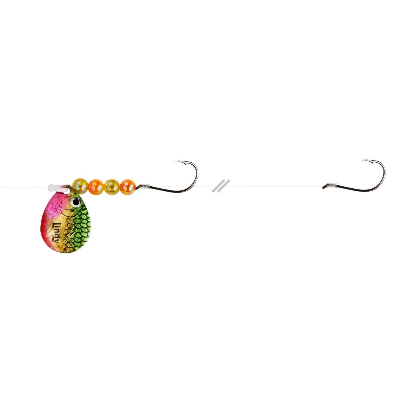 Lindy Colorado Blade Crawler Harness Spinner Fishing Lure with Holographic Blades and Hand-Selected Bead Patterns