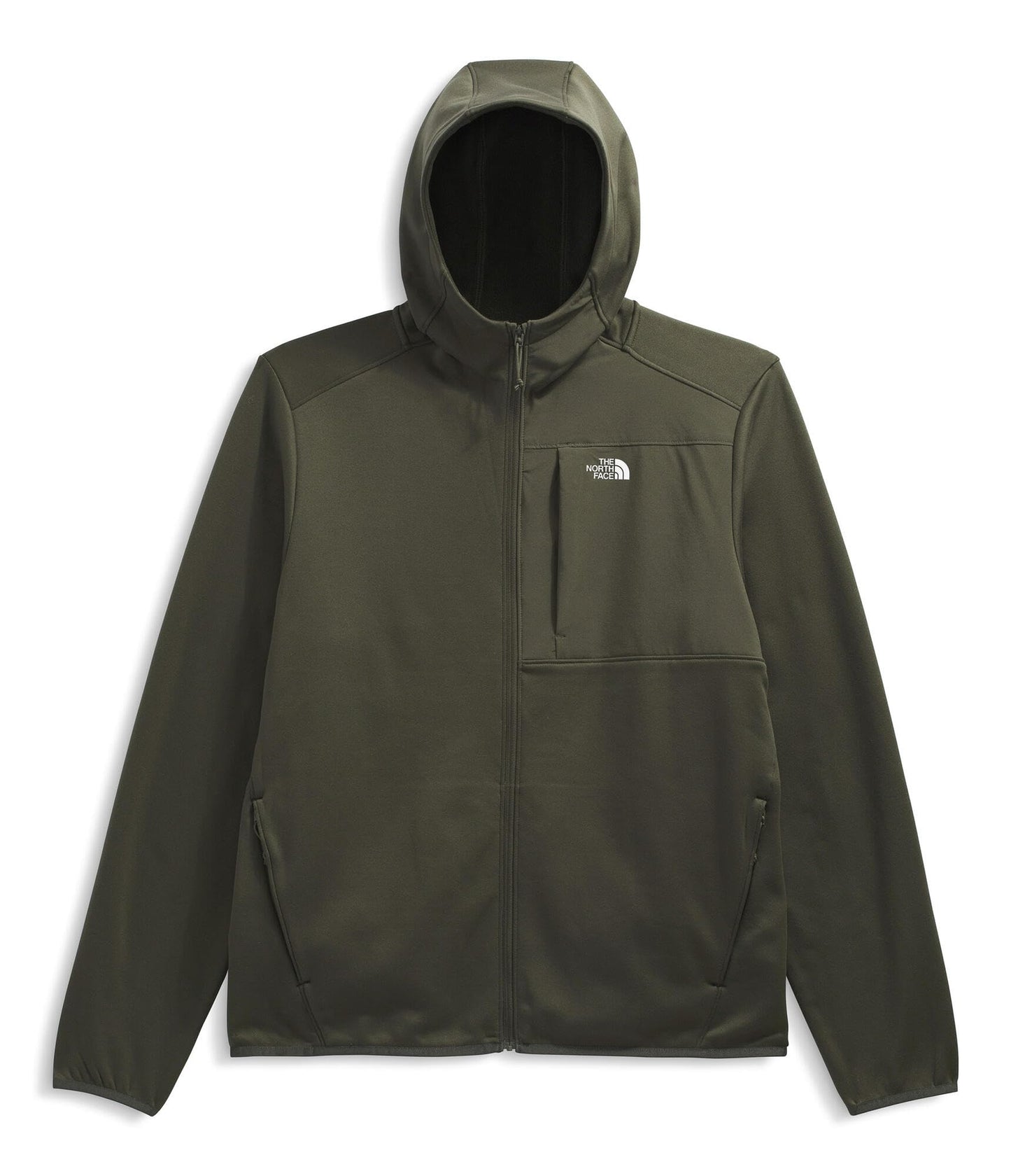 THE NORTH FACE Men's TNF Performance Fleece Full Zip Hoodie | Lightweight Hooded Top, Elastic Binding & Zip Pockets