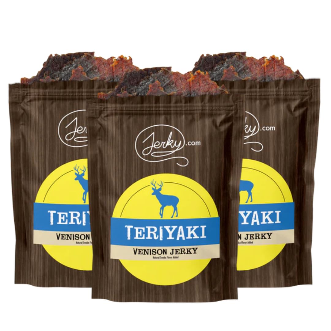 Jerky.com Original Buffalo Jerky 3-Pack - Exotic Jerky High Protein, Gluten-Free, All-Natural Exotic Snack - Premium Wild Game Meat - Perfect for Hiking, Camping, and On-the-Go 1.75oz (Pack of 3)