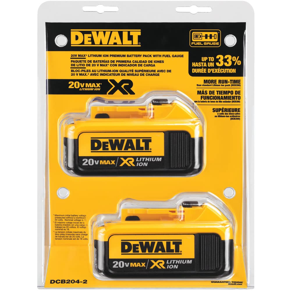 DEWALT 20V MAX 5 Ah Lithium Ion Battery 2-Pack (DCB205-2)