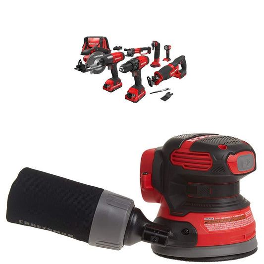 CRAFTSMAN V20 Power Tool Combo Kit, 7-Tool Cordless Power Tool Set with 2 Batteries and Charger (CMCK700D2)
