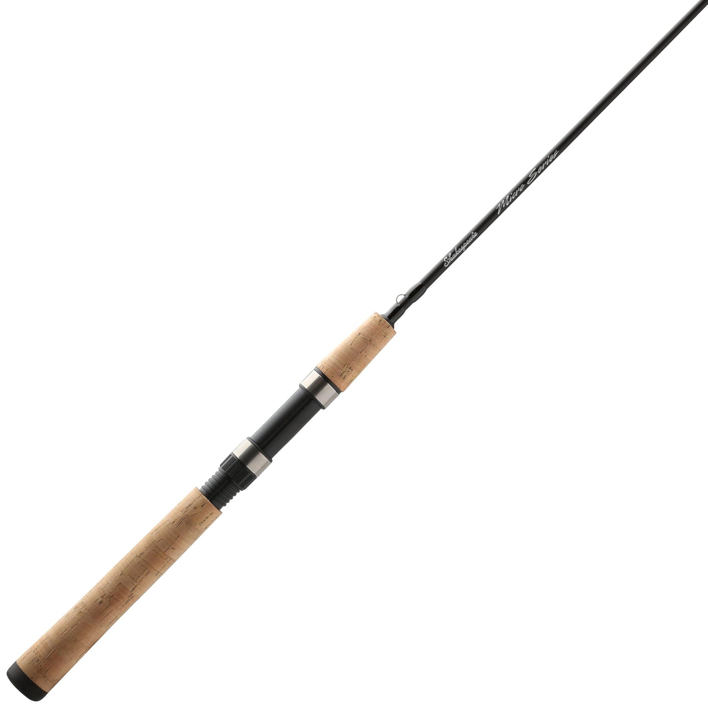 Shakespeare Micro 5'6" Spinning Rod, 2-Piece Fishing Rod, Graphite Composite Blank, Light Rod Power, Comfortable Full Cork Handle