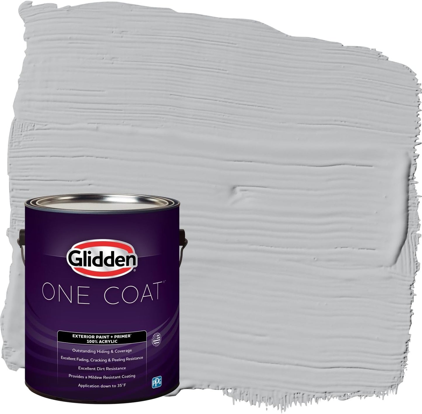 Glidden Exterior Paint + Primer: Black/Black Magic, One Coat, Satin, 1-Gallon