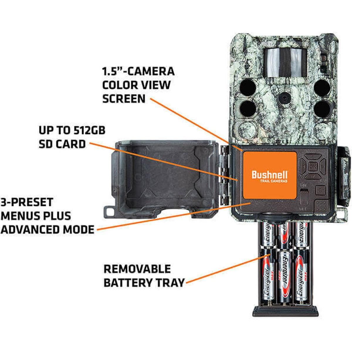 Bushnell Trail Camera CORE S-4K, No-Glow Game Camera with 4K Video and 1.5” Color Viewscreen