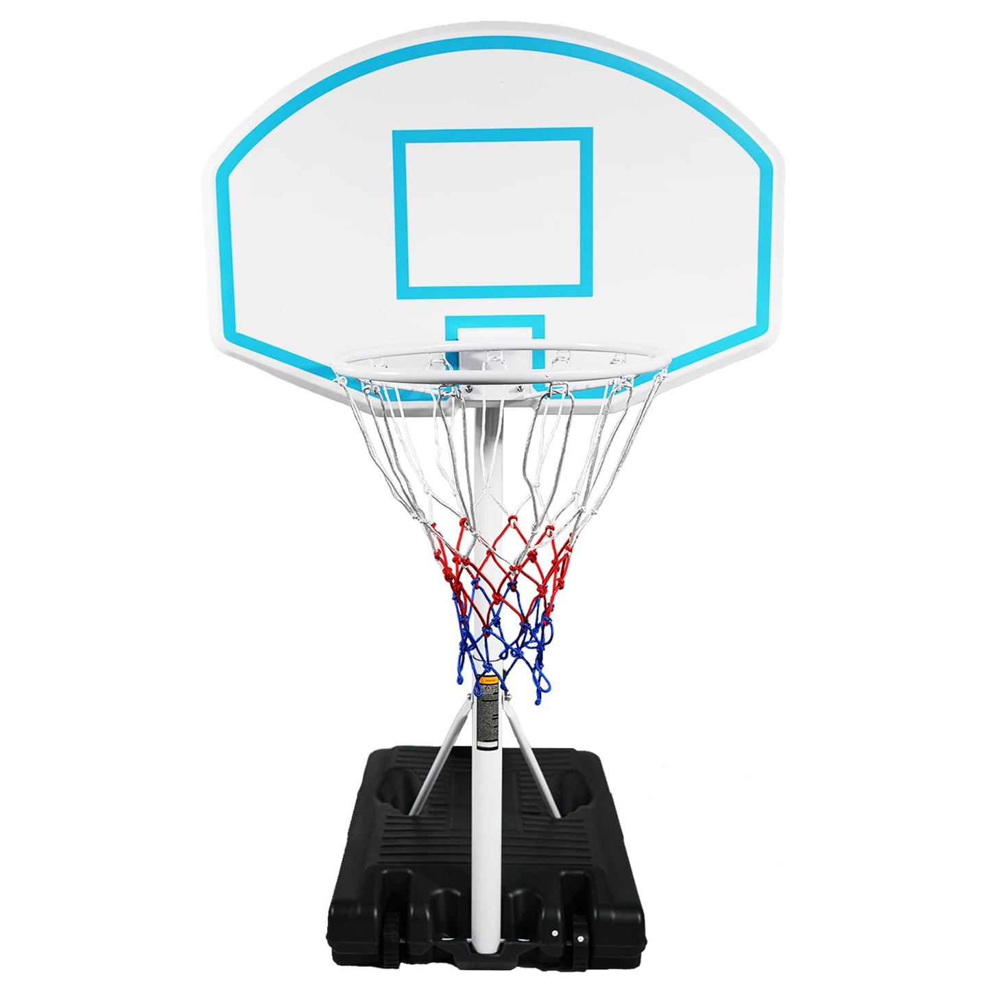 SculPong Swimming Pool Basketball Hoop Portable Water Basketball Goal Poolside Height Adjustable Beach Basketball Stand for Pool with Base and 35" Backboard for Indoor Outdoor Games 3.1-4.7 FT Blue