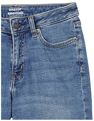 Amazon Essentials Women's Mid-Rise Stretchy Slim Fit Denim Bermuda Shorts with Pockets