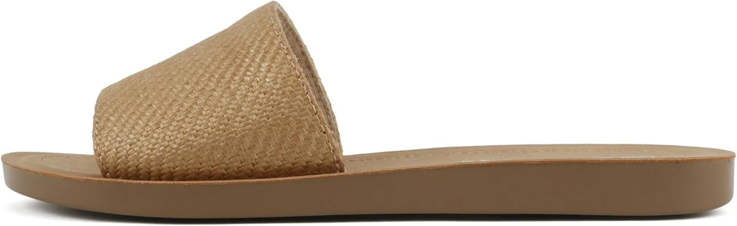 Soda Shoes Efron-S Women Flip Flops Basic Plain Slippers Slip On Sandals Slides Casual Peep Toe Beach