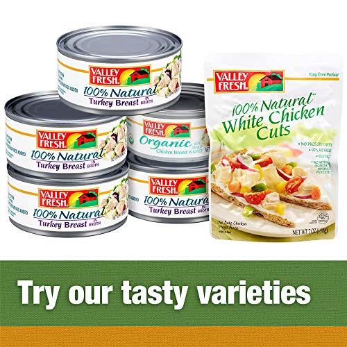 VALLEY FRESH, Chuck Chicken in Water, White & Dark, 10 Ounce (Pack of 12)