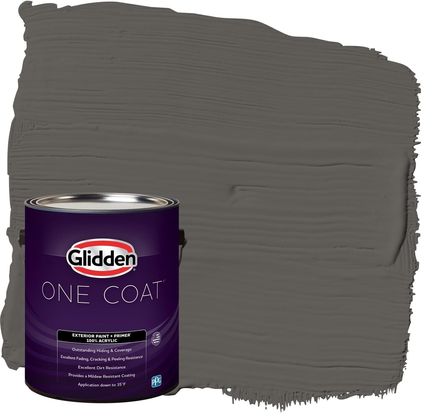 Glidden Exterior Paint + Primer: Black/Black Magic, One Coat, Satin, 1-Gallon