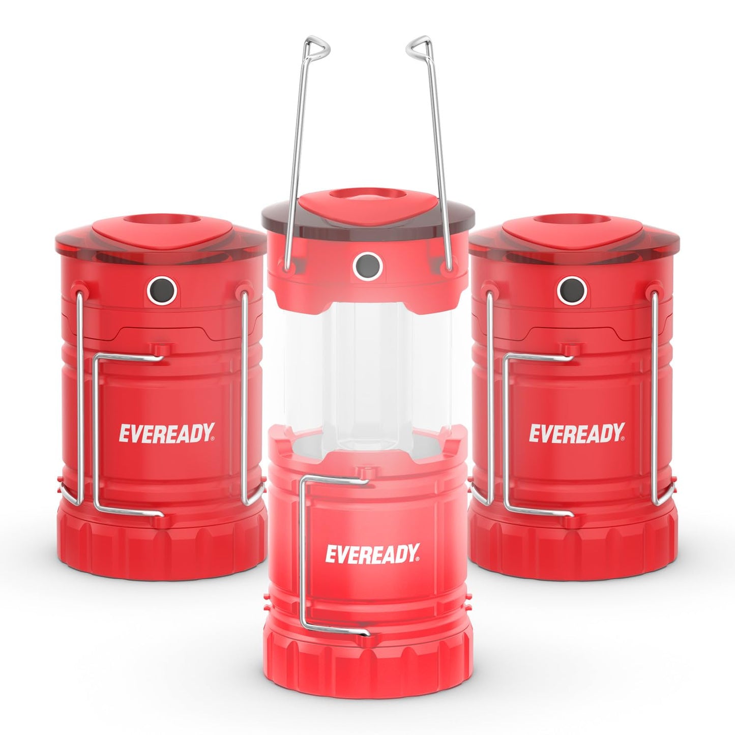 Eveready ALCL31 Collapsible LED Lanterns, 350 Lumens, 3 Pack, Collapsible Lantern with 4 LED Light Modes