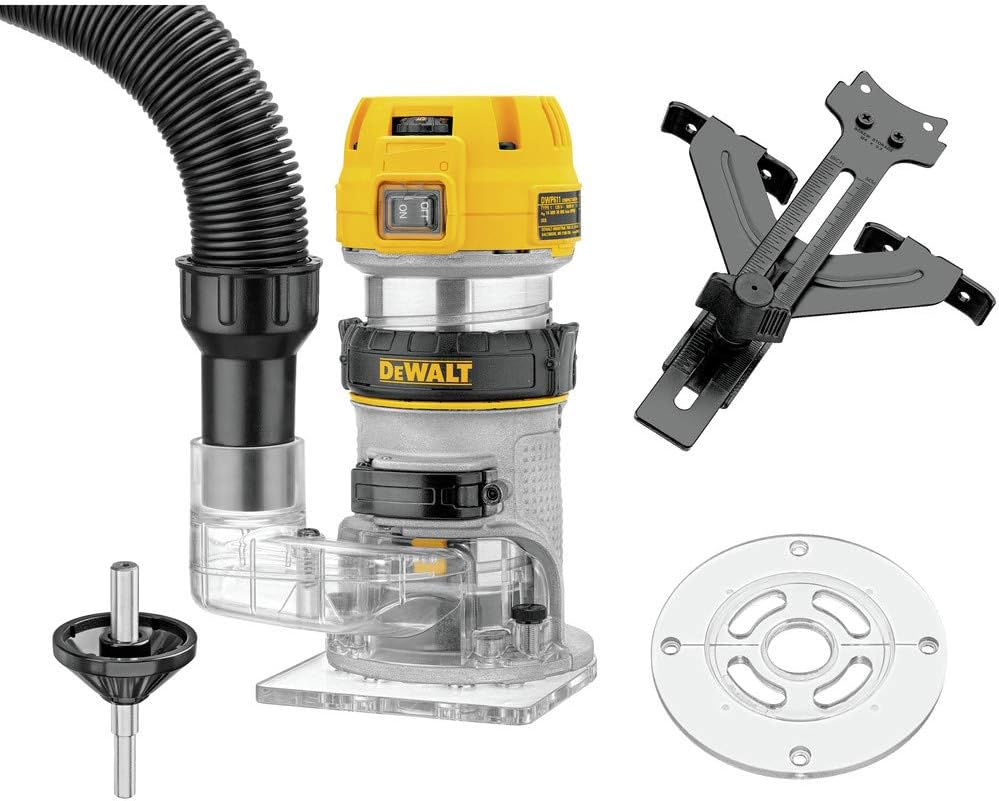 DEWALT Router, Fixed Base, 1-1/4 HP, 7.7-Amp, Variable Speed Trigger, Corded (DWP611)