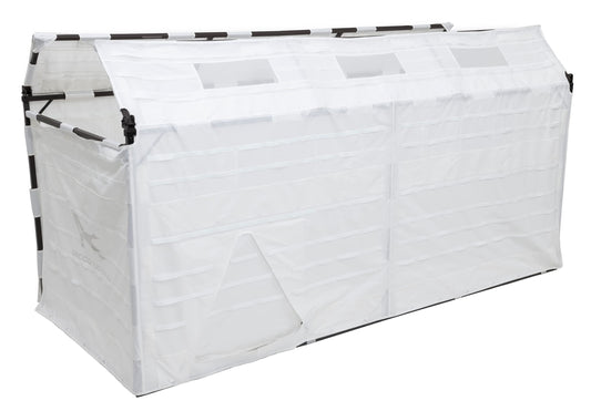 ALPS OutdoorZ Alpha Waterfowl Blind Snow Skin, UV-Resistant Hunting Blind Accessory, with Dog Doors, Mesh Pockets, and Brush Loops for Optimal Concealment - Frame Not Included