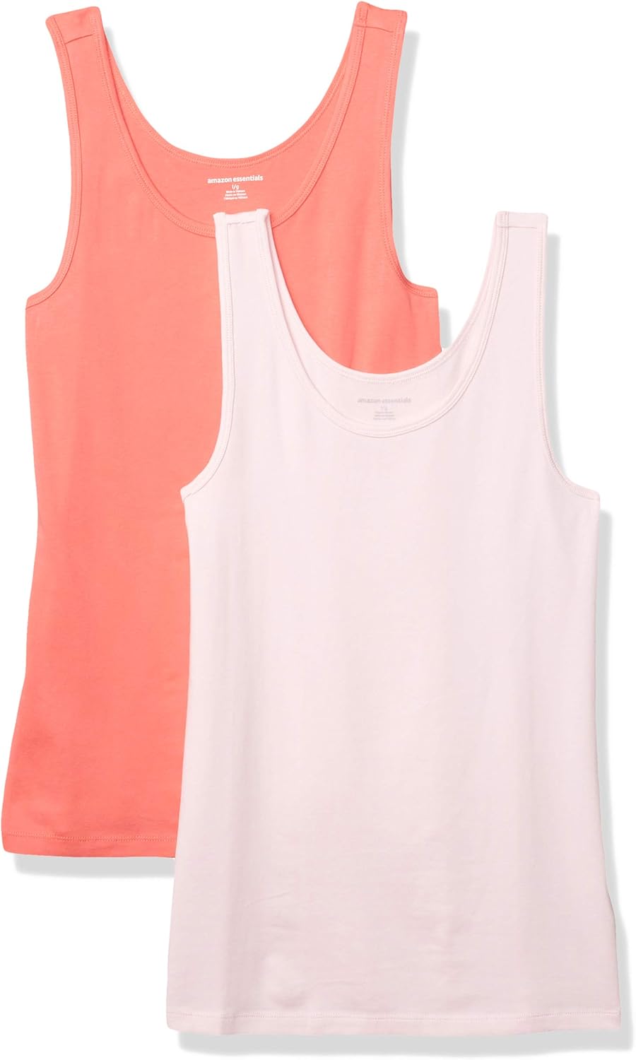 Amazon Essentials Women's Slim-Fit Scoop Neck Tank Top, Pack of 2