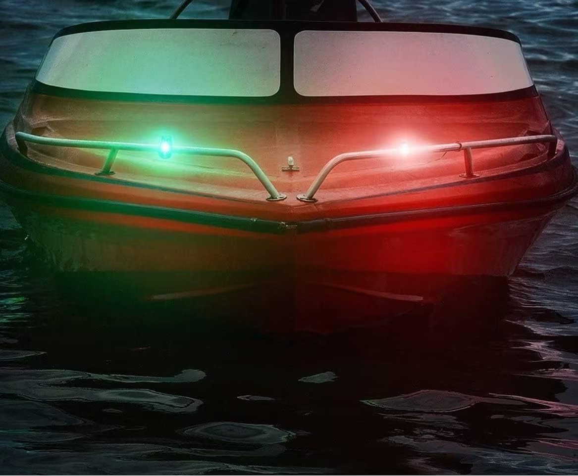 6pcs Navigation Lights for Boats Kayak, LED Safety Light, 3 Types Flashing Mode, Easy Clip-On Kit for Boat Bow, Stern, Mast, Paddles, Pontoon, Kayaking Accessories, Yacht, 12PCS Extra Batteries