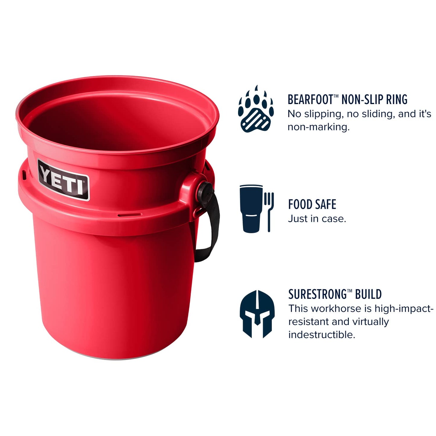 YETI Loadout 5-Gallon Bucket, Impact Resistant Fishing/Utility Bucket