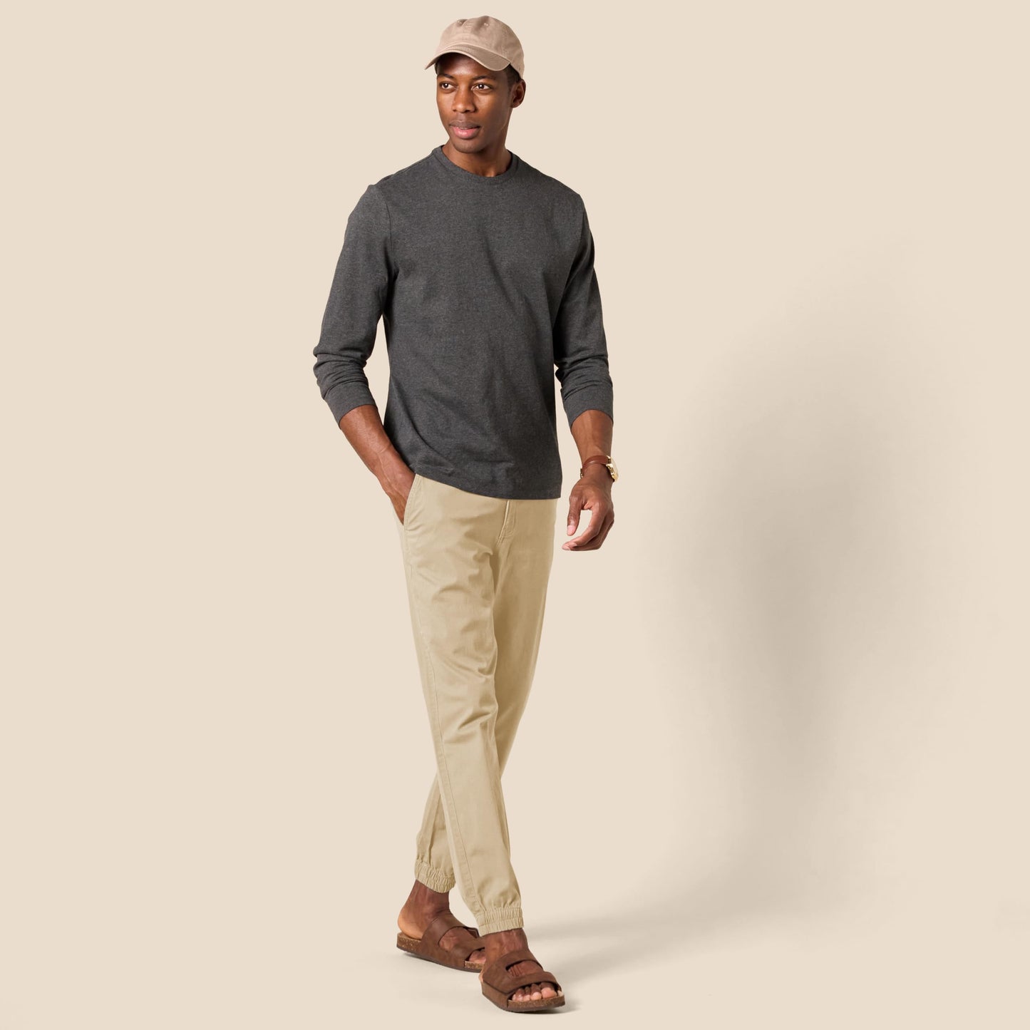 Amazon Essentials Men's Straight-Fit Washed Cotton Chino Jogger Pant