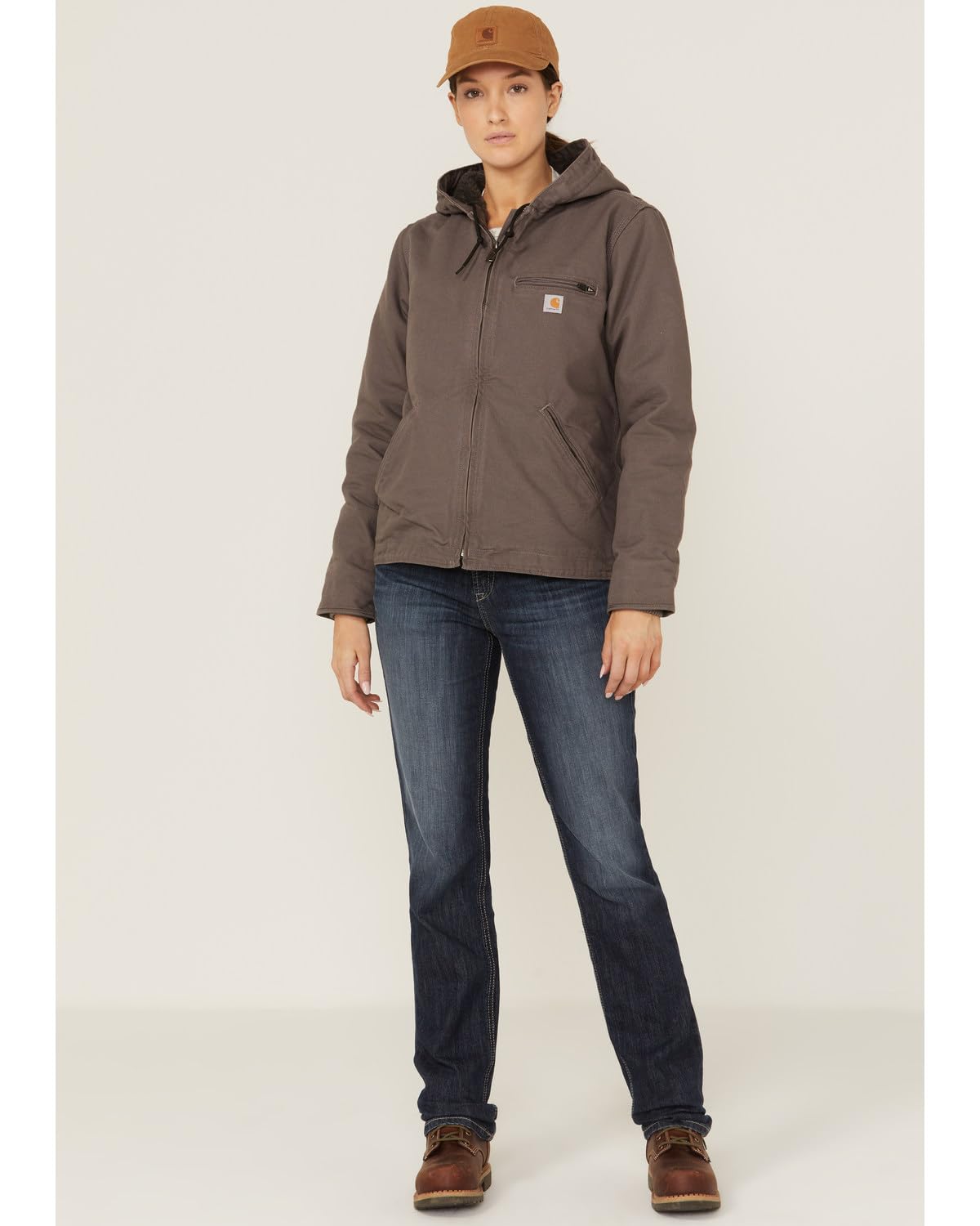 Carhartt Women's Loose Fit Washed Duck Sherpa Lined Jacket