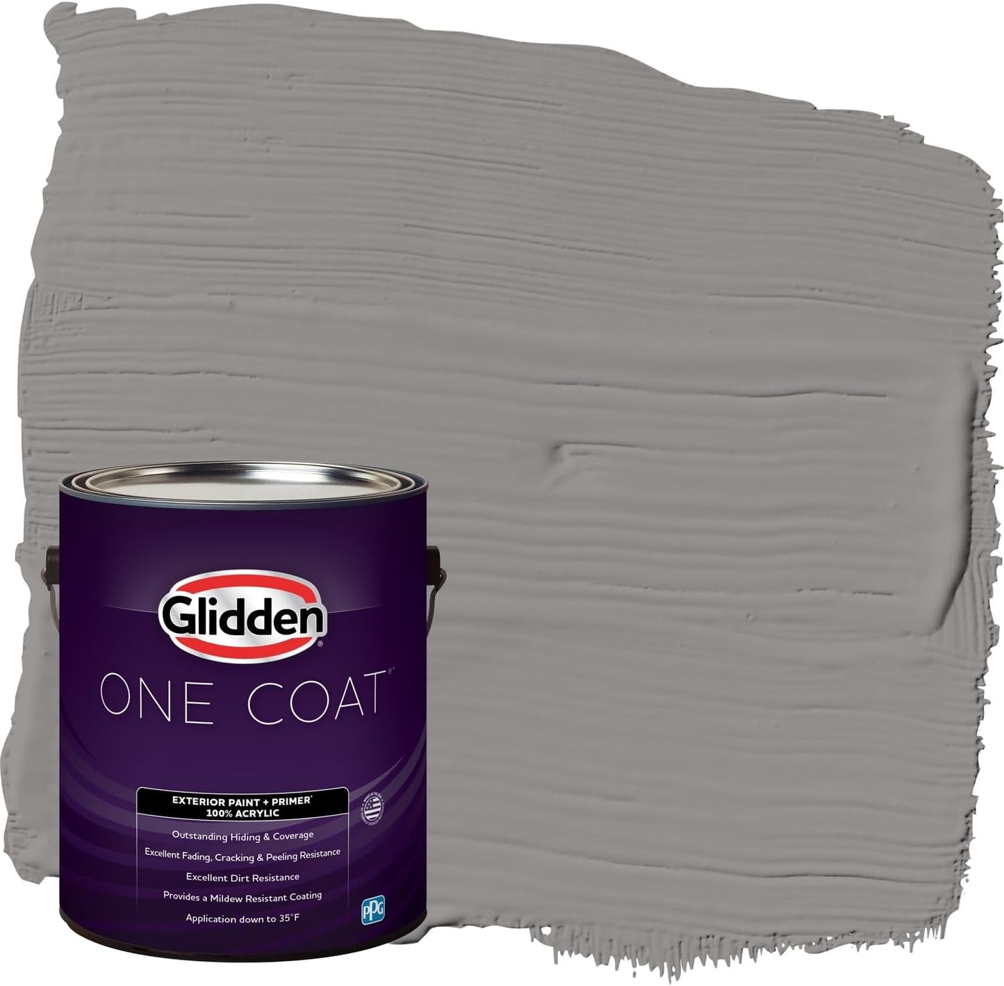Glidden Exterior Paint + Primer: Black/Black Magic, One Coat, Satin, 1-Gallon