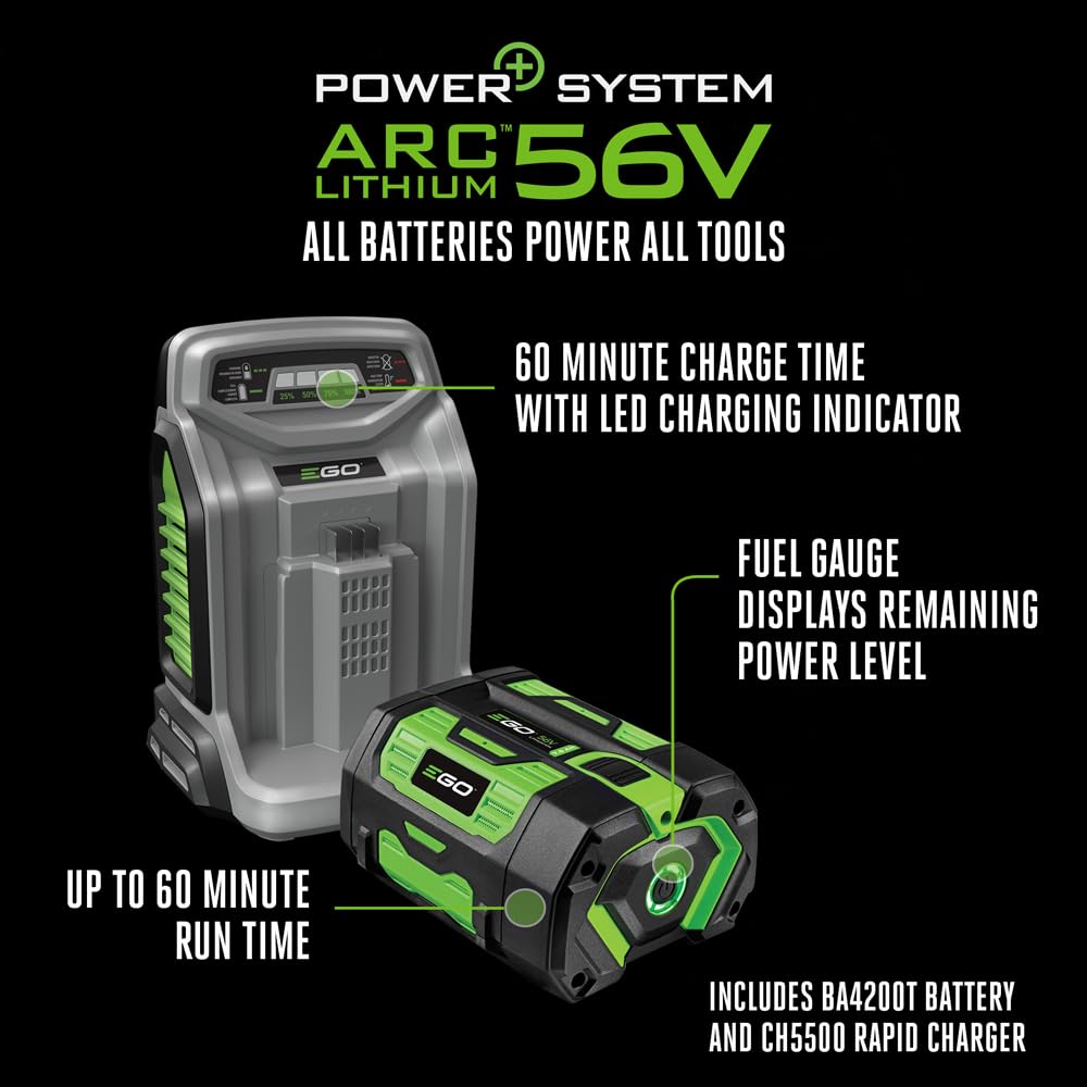 EGO POWER+ Electric Lawn Mower, Self-Propelled Cordless with Select Cut and Touch Drive, Includes 56V 7.5Ah Battery and Rapid Charger – LM2135SP