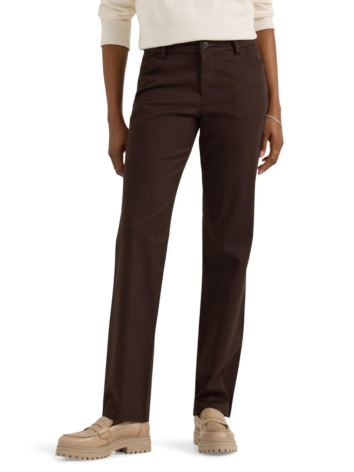 Lee Women's Wrinkle Free Relaxed Fit Straight Leg Pant