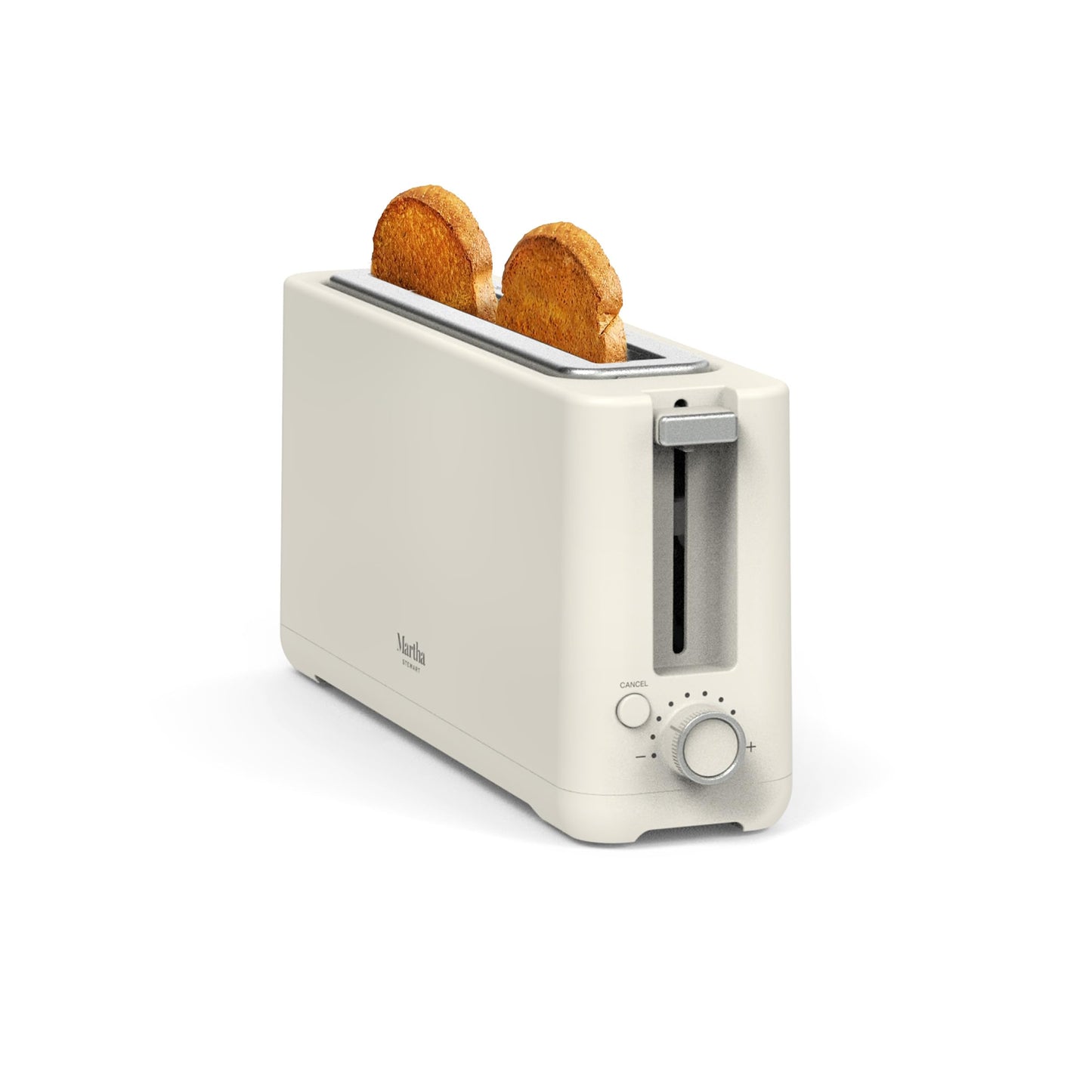 Martha Stewart 2 Slice Long Slot Toaster, Extra Wide for Sourdough & Bagels, 10 Setting Shade Control, Removable Crumb Tray, Self-Centering Design, Defrost/Reheat, Cancel, Slim Space-Saving, Honeydew