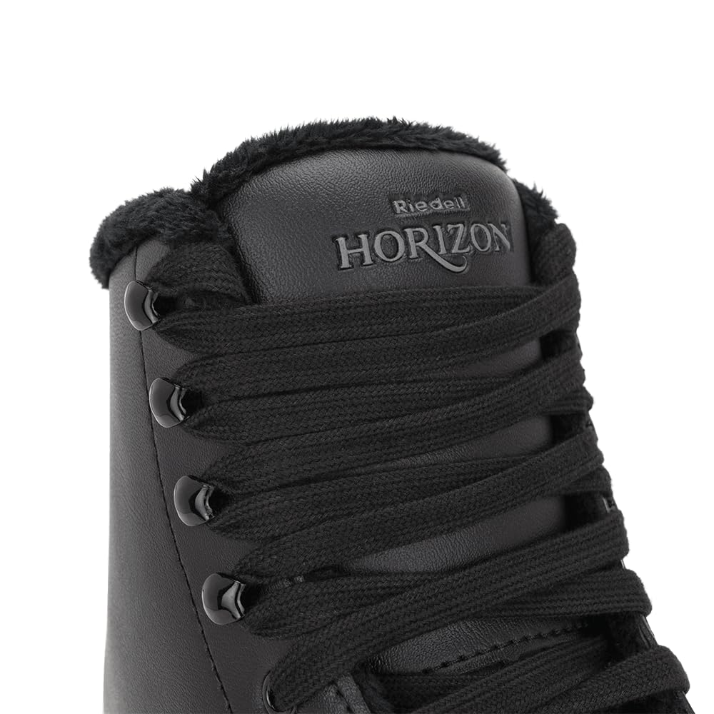 Riedell Horizon Adult Ice Skates - Recreational Figure Ice Skates with Stainless Steel Blade | Black | Size 13